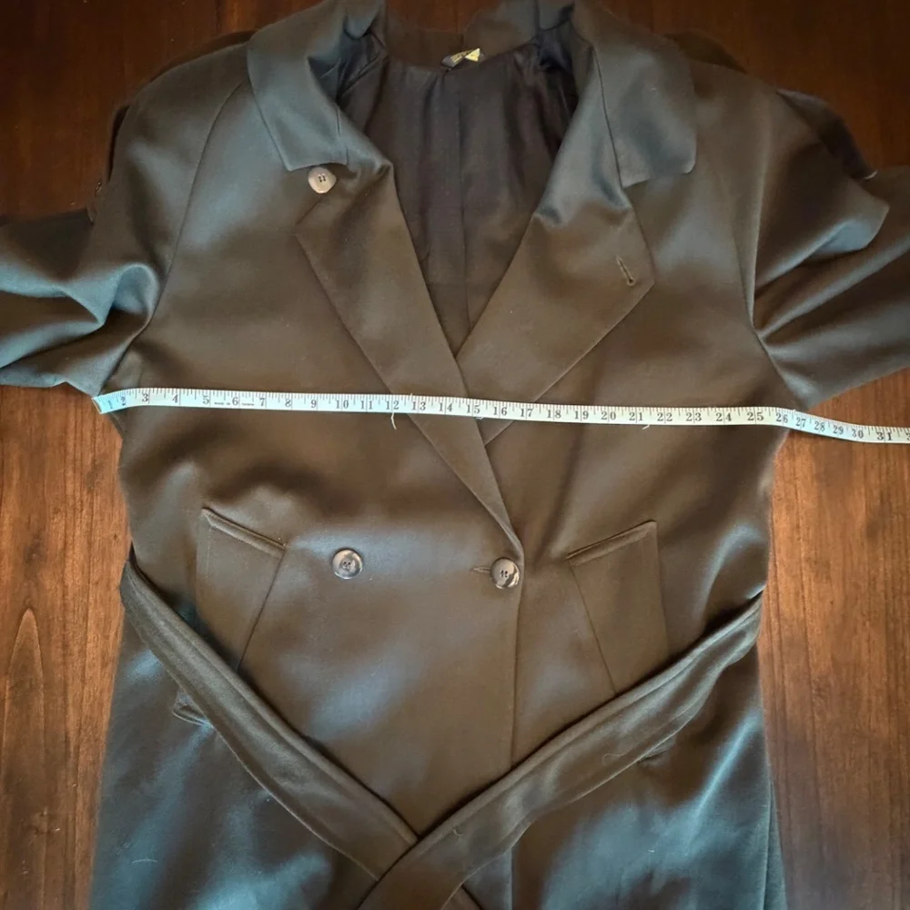Vintage 90's Bachrach Men's Wool Double breasted Olive Green Dress Coat, Size 40